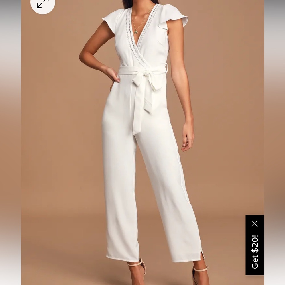 Lulus One and a million white jumpsuit